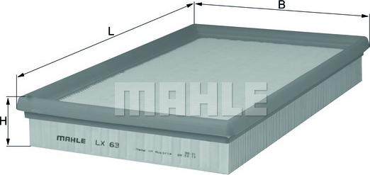 MAHLE LX 63 - Filtre à air cwaw.fr