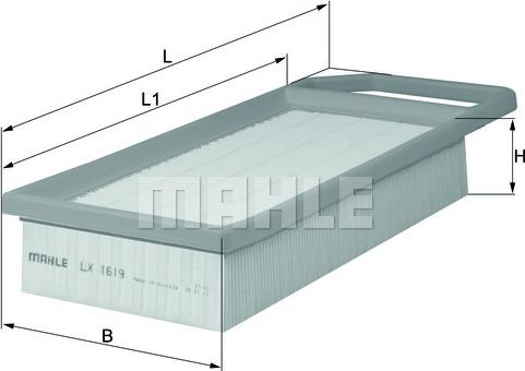 MAHLE LX 1619 - Filtre à air cwaw.fr