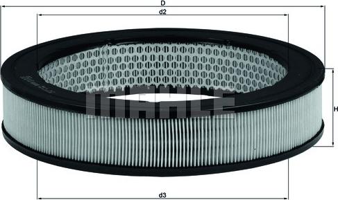 MAHLE LX 8 - Filtre à air cwaw.fr