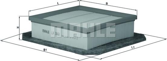 MAHLE LX 3061 - Filtre à air cwaw.fr