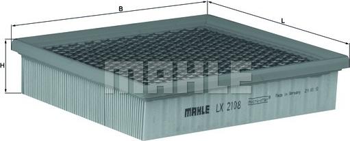 MAHLE LX 2108 - Filtre à air cwaw.fr