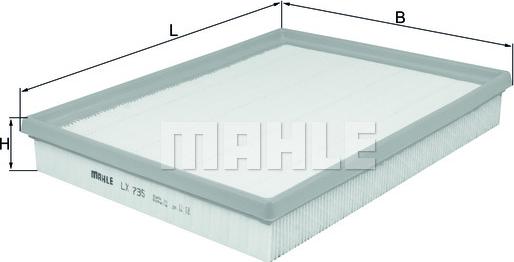 MAHLE LX 735 - Filtre à air cwaw.fr