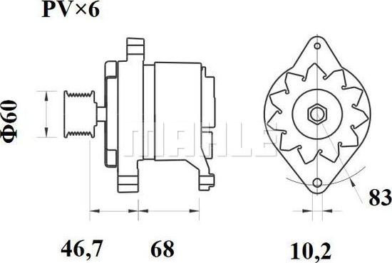 MAHLE MG 419 - Alternateur cwaw.fr