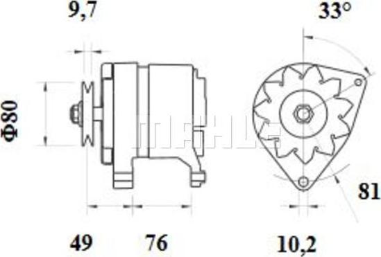 MAHLE MG 599 - Alternateur cwaw.fr