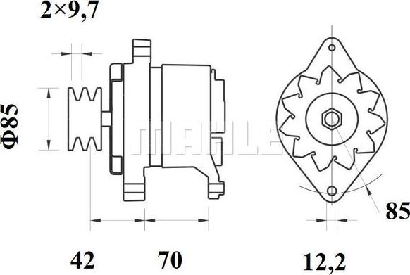 MAHLE MG 524 - Alternateur cwaw.fr