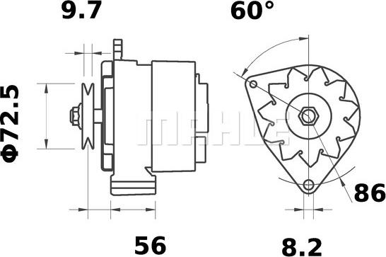 MAHLE MG 628 - Alternateur cwaw.fr