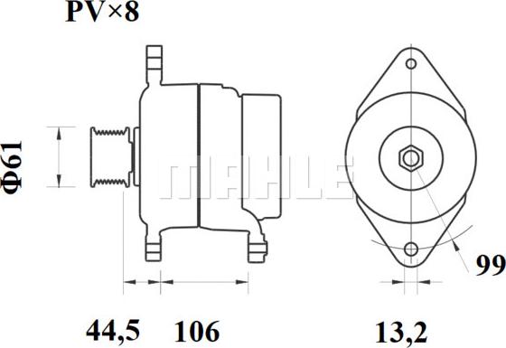 MAHLE MG 800 - Alternateur cwaw.fr