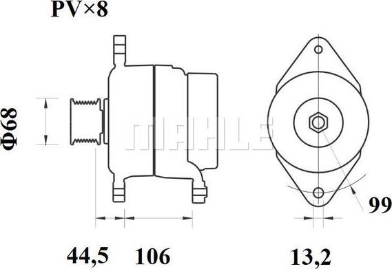 MAHLE MG 814 - Alternateur cwaw.fr