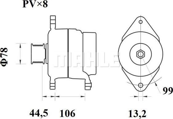 MAHLE MG 816 - Alternateur cwaw.fr