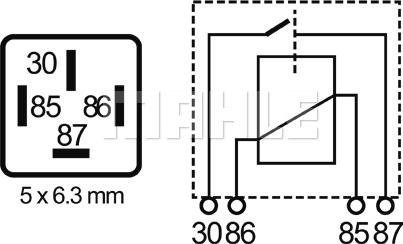 MAHLE MR 56 - Relais, courant de travail cwaw.fr