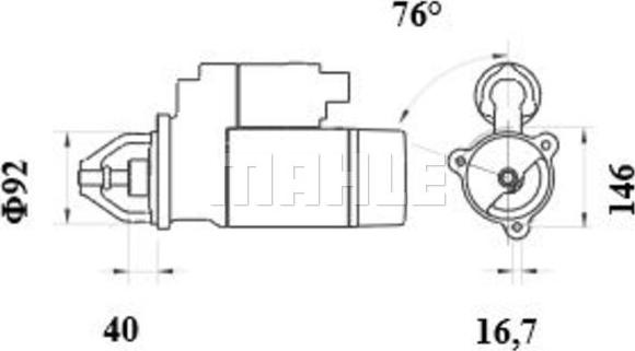 MAHLE MS 464 - Démarreur cwaw.fr