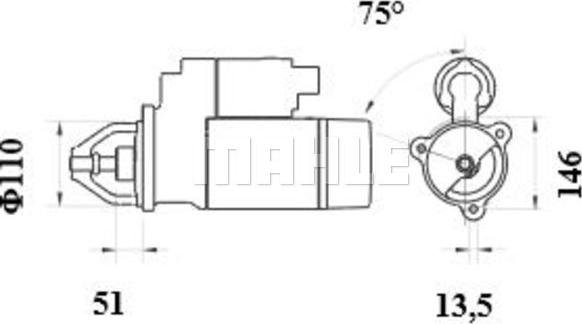 MAHLE MS 462 - Démarreur cwaw.fr