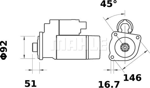 MAHLE MS 46 - Démarreur cwaw.fr