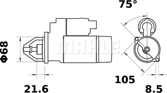 MAHLE MS 409 - Démarreur cwaw.fr