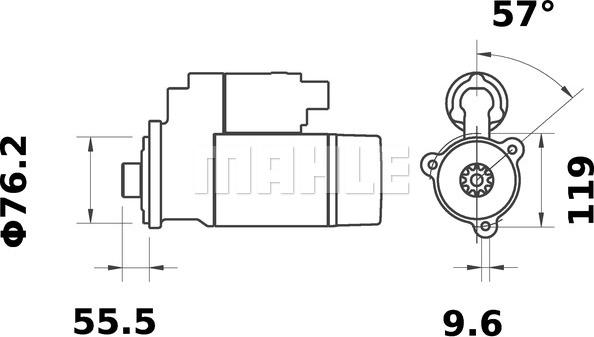 MAHLE MS 412 - Démarreur cwaw.fr