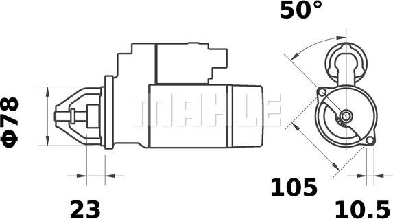 MAHLE MS 431 - Démarreur cwaw.fr