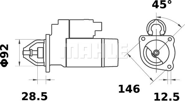 MAHLE MS 145 - Démarreur cwaw.fr