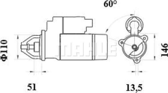 MAHLE MS 104 - Démarreur cwaw.fr