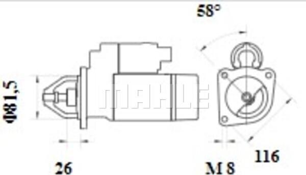 MAHLE MS 1085 - Démarreur cwaw.fr