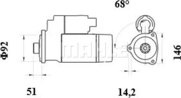 MAHLE MS 1039 - Démarreur cwaw.fr