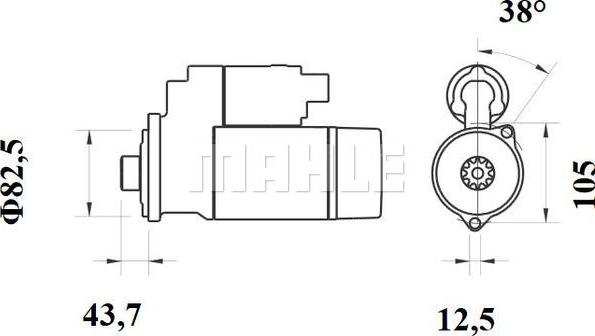 MAHLE MS 1179 - Démarreur cwaw.fr