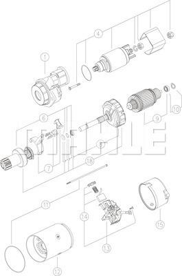 MAHLE MS 1177 - Démarreur cwaw.fr