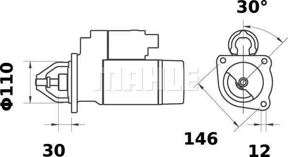 MAHLE MS 186 - Démarreur cwaw.fr