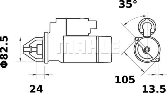 MAHLE MS 137 - Démarreur cwaw.fr