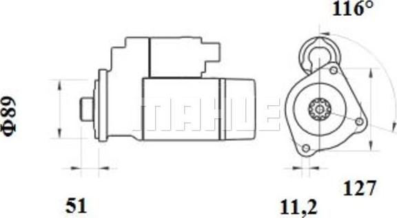 MAHLE MS 891 - Démarreur cwaw.fr