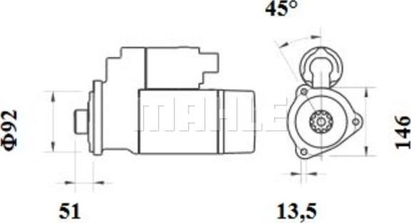 MAHLE MS 886 - Démarreur cwaw.fr