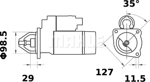 MAHLE MS 349 - Démarreur cwaw.fr