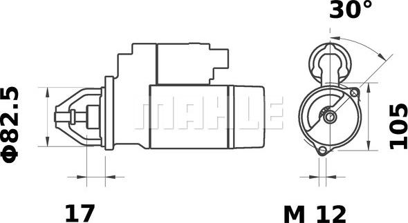 MAHLE MS 82 - Démarreur cwaw.fr