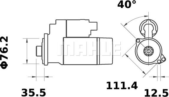 MAHLE MS 381 - Démarreur cwaw.fr