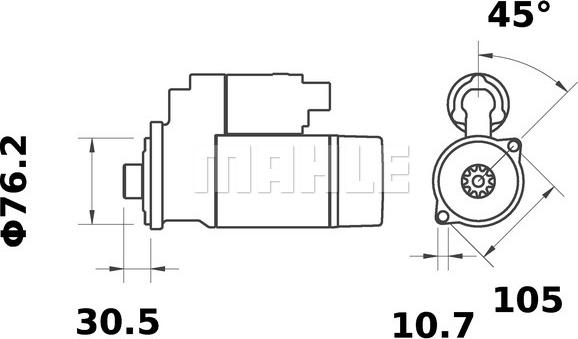 MAHLE MS 252 - Démarreur cwaw.fr