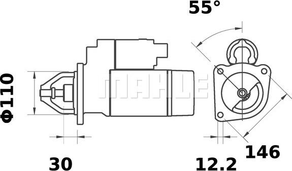 MAHLE MS 207 - Démarreur cwaw.fr