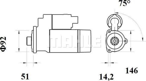 MAHLE MS 781 - Démarreur cwaw.fr