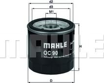 MAHLE OC 90 OF - Filtre à huile cwaw.fr