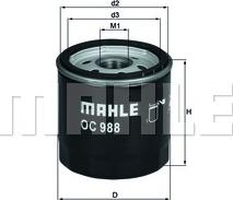 MAHLE OC 988 - Filtre à huile cwaw.fr