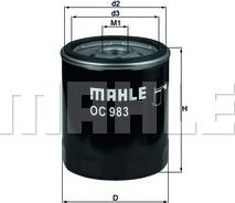 MAHLE OC 983 - Filtre à huile cwaw.fr