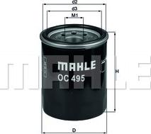 MAHLE OC 495 - Filtre à huile cwaw.fr