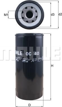 MAHLE OC 40 - Filtre à huile cwaw.fr