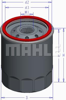 MAHLE OC 595 - Filtre à huile cwaw.fr