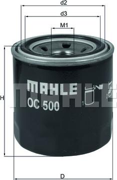 MAHLE OC 500 - Filtre à huile cwaw.fr