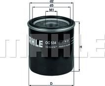 MAHLE OC 534 - Filtre à huile cwaw.fr