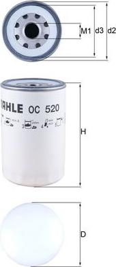 MAHLE OC 520 - Filtre à huile cwaw.fr