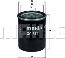 MAHLE OC 521 - Filtre à huile cwaw.fr