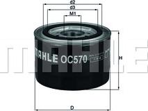 MAHLE OC 570 - Filtre à huile cwaw.fr