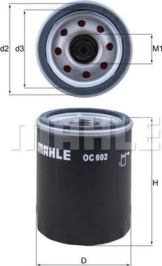 MAHLE OC 602 - Filtre à huile cwaw.fr