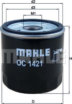 MAHLE OC 1421 - Filtre à huile cwaw.fr