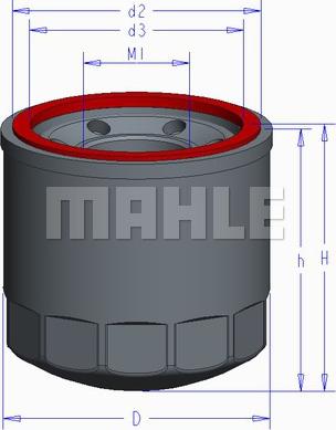 MAHLE OC 1050 - Filtre à huile cwaw.fr